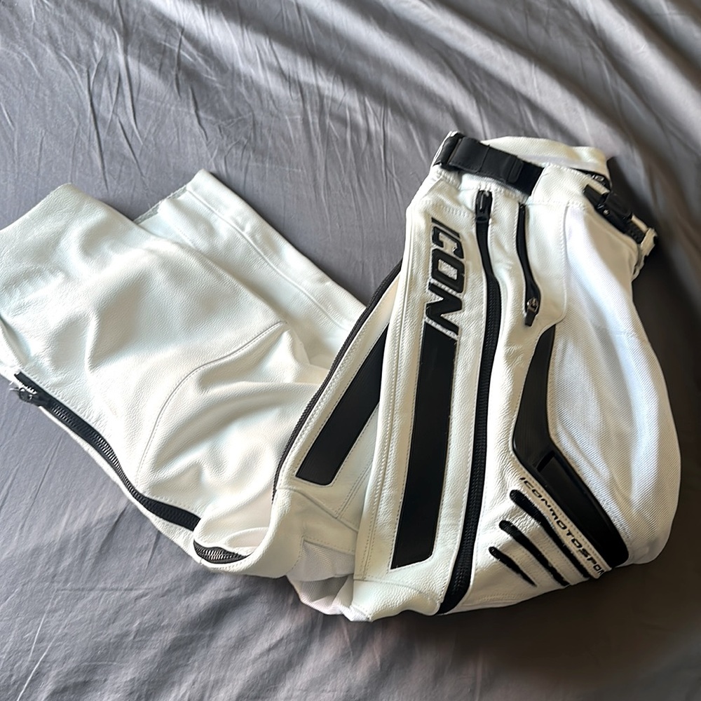 Icon Moto sports men’s hybrid leather  textile over pant